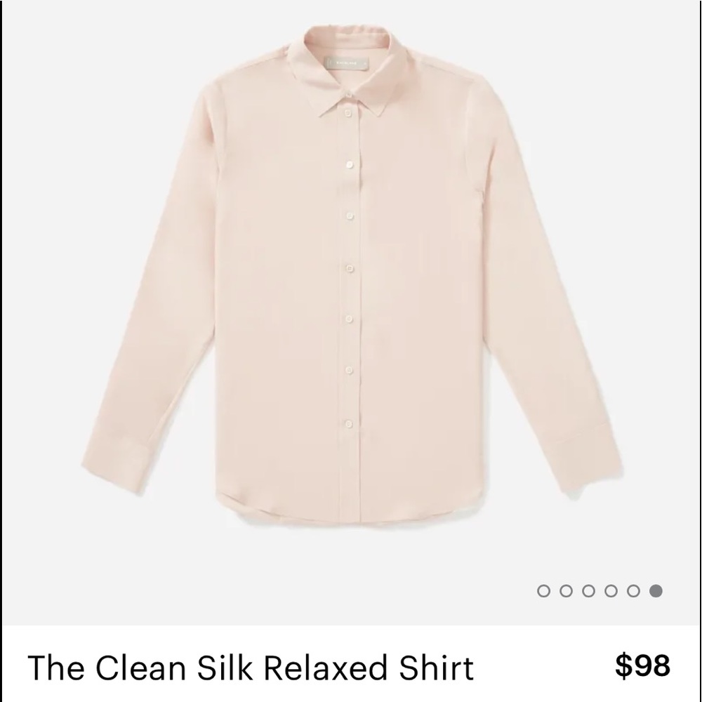 (New) Everlane silk shirt blush
